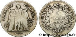 5 francs Union et Force, Union serré, avec glands intérieurs et gland extérieur 1801 Bayonne F.288/163 TB 