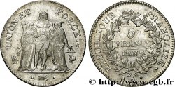 5 francs Union et Force, Union serré, seulement gland extérieur 1799 Paris F.288/98 SUP58 