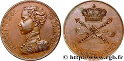 Module de 5 francs pour l’avènement d’Henri V 1830  VG.2687  SUP58 