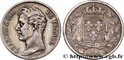 1 franc Charles X, matrice du revers à cinq feuilles 1828 Lyon F.207/40