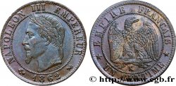 Un centime Napoléon III, tête laurée 1862 Bordeaux F.103/7