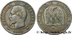 Cinq centimes Napoléon III, tête nue 1855 Strasbourg F.116/20