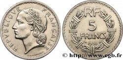 5 francs Lavrillier, nickel 1938  F.336/7