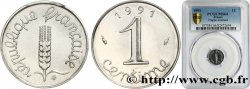 1 centime Épi, frappe monnaie 1991 Pessac F.106/48 MS64 PCGS