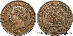 Cinq centimes Napoléon III, tête nue 1854 Paris F.116/8