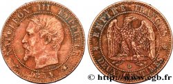 Deux centimes Napoléon III, tête nue, petit D et grand lion 1854 Lyon F.107/14