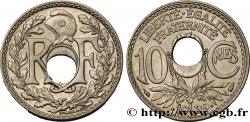 10 centimes Lindauer, maillechort, trou décentré 1939  F.139/3