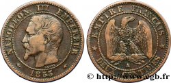 Deux centimes Napoléon III, tête nue 1853 Paris F.107/1