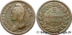 2 décimes Dupré 1796 Paris F.145/1 TTB52 