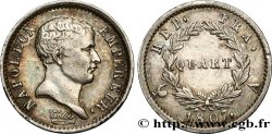 Quart (de franc) Napoléon Empereur, tête de nègre 1807 Paris F.160/1 SS50 