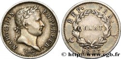 Quart (de franc) Napoléon Ier tête laurée, République française 1807 Paris F.161/1 SS45 