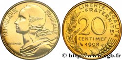20 centimes Marianne, BU (Brillant Universel), frappe fautée 1998 Pessac F.156/42