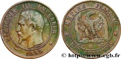 Dix centimes Napoléon III, tête nue 1855 Strasbourg F.133/23