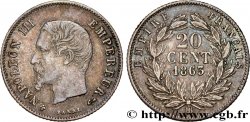 20 centimes Napoléon III, tête nue 1863 Strasbourg F.148/18 S35 