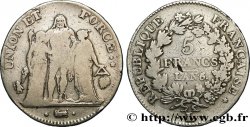 5 francs Union et Force, Union serré, seulement gland extérieur 1798 Bayonne F.288/68