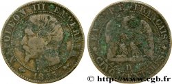 Cinq centimes Napoléon III, tête nue 1855 Lyon F.116/23
