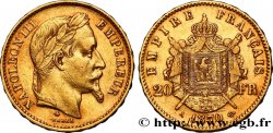20 francs or Napoléon III, tête laurée 1870 Paris F.532/23