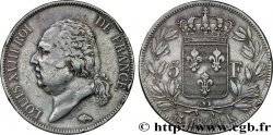 5 francs Louis XVIII, tête nue 1824 Bordeaux F.309/93