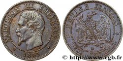 Deux centimes Napoléon III, tête nue 1855 Strasbourg F.107/23