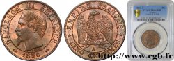 Cinq centimes Napoléon III, tête nue 1856 Paris F.116/30 fST63 PCGS