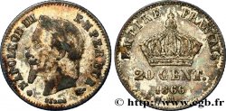 20 centimes Napoléon III, tête laurée, petit module 1866 Strasbourg F.149/5