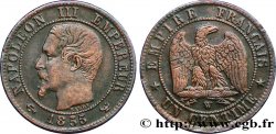 Un centime Napoléon III, tête nue 1855 Lille F.102/25 SS40 