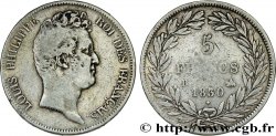 5 francs type Tiolier sans le I, tranche en creux 1830  Rouen F.313/2