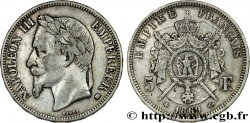 5 francs Napoléon III, tête laurée 1869 Strasbourg F.331/15