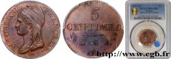 5 centimes Dupré, petit module 1796 Paris F.113/1 fST63 PCGS