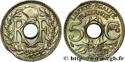 5 centimes Lindauer, petit module, flan clipé 1935 Paris F.122/18