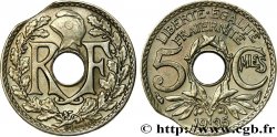 5 centimes Lindauer, petit module, flan clipé 1935 Paris F.122/18