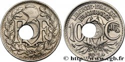 10 centimes Lindauer, trou décentré de type II 1924 Paris F.138/10