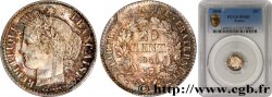 20 centimes Cérès, IIe République 1850 Paris F.146/3 ST65 PCGS