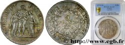 5 francs Union et Force, Union desserré, avec glands intérieurs et gland extérieur 1796 Paris F.291/1 AU53 PCGS