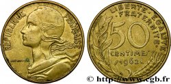 50 centimes Marianne, col à trois plis 1962 Paris F.197/2