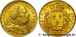 20 francs or Louis XVIII, buste habillé 1815 Lille F.517/18 MS63 