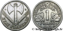 1 franc Francisque, légère 1943 Beaumont-Le-Roger F.223/4