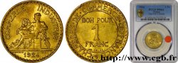 1 franc Chambres de Commerce 1924 Paris F.218/6 fST64 PCGS