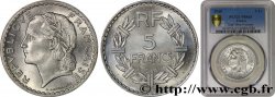 5 francs Lavrillier, aluminium, 9 ouvert 1948  F.339/13 ST65 PCGS