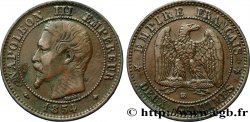 Deux centimes Napoléon III, tête nue 1854 Strasbourg F.107/11