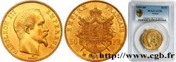 50 francs or Napoléon III, tête nue 1859 Strasbourg F.547/8