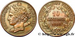Concours de 10 centimes, essai en cuivre par Domard, second avers, premier revers 1848 Paris VG.3138 