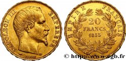 20 francs or Napoléon III, tête nue 1855 Paris F.531/4