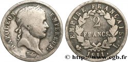 2 francs Napoléon Ier tête laurée, Empire français 1811 Bayonne F.255/31