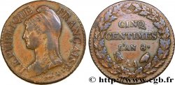 Cinq centimes Dupré, grand module 1800 Metz F.115/102