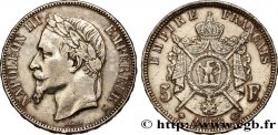 5 francs Napoléon III, tête laurée 1868 Strasbourg F.331/13 TTB 