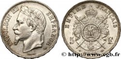 5 francs Napoléon III, tête laurée 1869 Strasbourg F.331/15