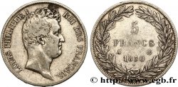 5 francs type Tiolier avec le I, tranche en creux 1830 Paris F.315/1