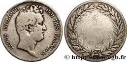 5 francs type Tiolier sans le I, tranche en creux 1830 Lyon F.313/3