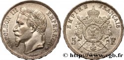 5 francs Napoléon III, tête laurée 1867 Strasbourg F.331/11